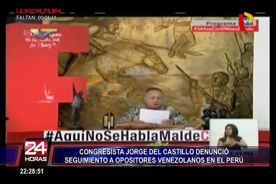 Jorge del Castillo denunció seguimiento a opositores venezolanos en el Perú