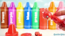 Learn Colors with PJ Masks Crayons Play Doh Ice Cream Peppa Pig Elephant Molds Fun Creative for Kids