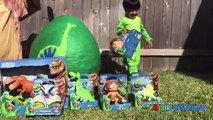 GIANT EGG SURPRISE OPENING The Good Dinosaur movie Disney Toys World Biggest Surprise Egg Kids Video