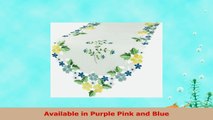 Xia Home Fashions Fancy Flowers Embroidered Cutwork Spring Table Runner 15 by 72Inch Blue 23988922