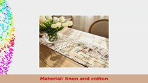 Ethomes Classic Linen  Cotton Printed Natural Table Runner approx 13 x 86 inches 59daf13c
