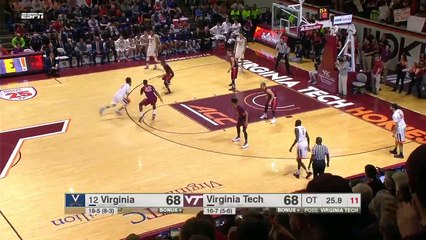 Il coince le ballon sur le panier en voulant marquer le point final