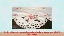 Embroidered Mantel ScarfWindow Valance with Hummingbirds and Trumpet Vine Flowers on 476733d0