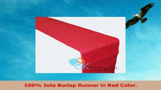AKTrading Hessian Red Color Jute Burlap Table Runner  RED 12x144 87b3aa76