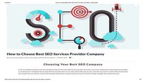 How to Choose Best SEO Services Provider Company