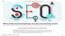 SEO is all about optimizing Design, Content and Link of the website