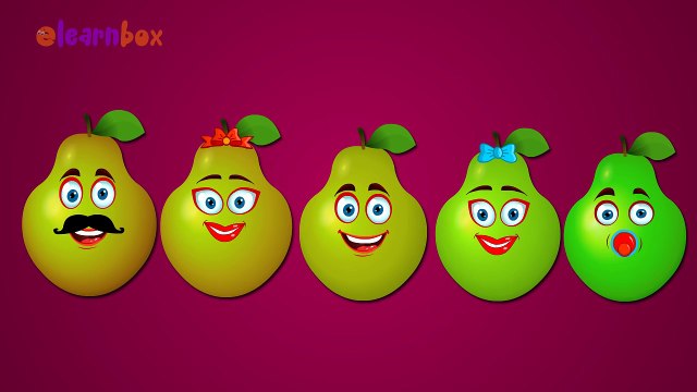 Pera dibujos animados Animación Canto Dedo de la Familia de canciones infantiles para Niños de Preescolar de la Canción