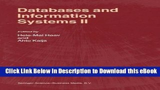 DOWNLOAD Databases and Information Systems II: Fifth International Baltic Conference, Baltic DB IS