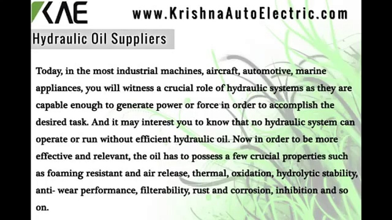 ENI Hydraulic Oil Suppliers