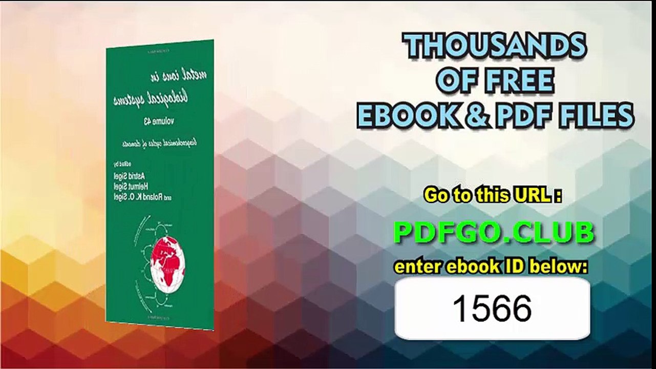 Metal Ions in Biological Systems, Volume 43 - Biogeochemical Cycles of Elements