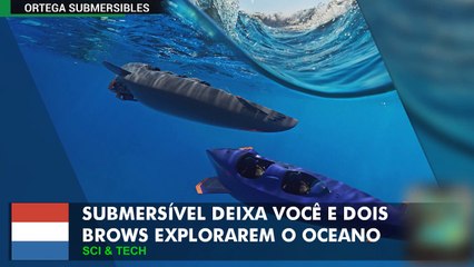 Este submersível pessoal pode levar você e dois amigos para passear sob a água.