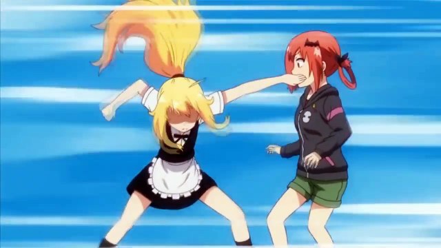 ガヴのサターニャへのパンチとキックのシーン 【TVアニメ ガヴリールドロップアウト 第3話 _ TV anime Gabriel Dropout 03】-eY8DiEt35ow