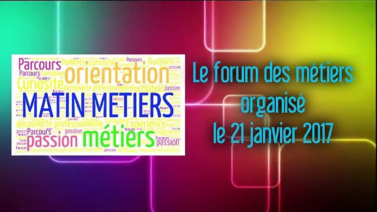 Matin Métiers 2017 : Teaser de l'événement
