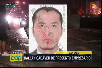 San Luis: hallan cadáver de supuesto empresario en plena vía