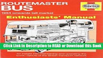 [PDF] Routemaster Bus: 1954 Onwards (All Marks) (Owners  Workshop Manual) Free Books