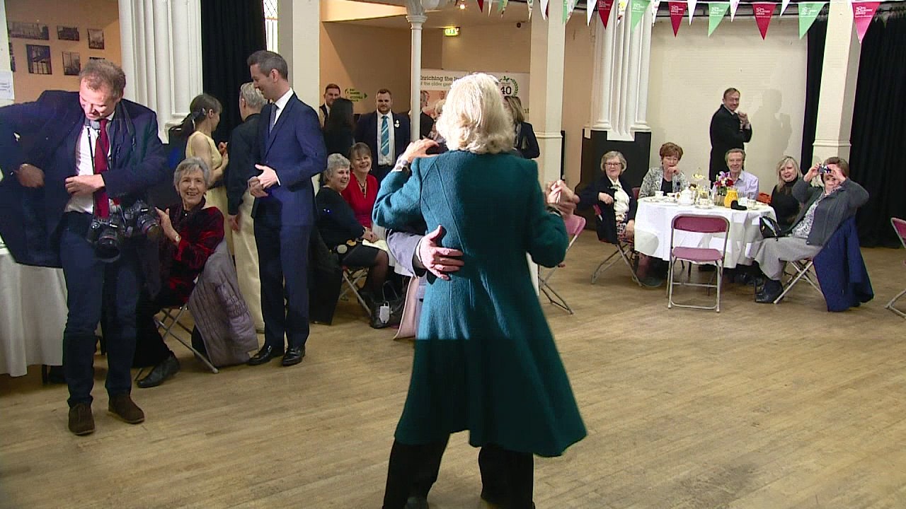 Duchess of Cornwall shows off her swing dancing moves