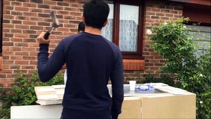 Outdoor Kitchen Gets Destroyed - Caught on Camera