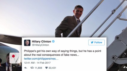 Hillary Clinton Trolls Trump Again on Twitter Over Michael Flynn's Resignation