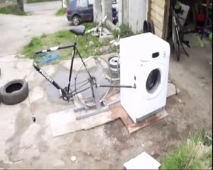 Découvrez le vélo machine à laver fait maison