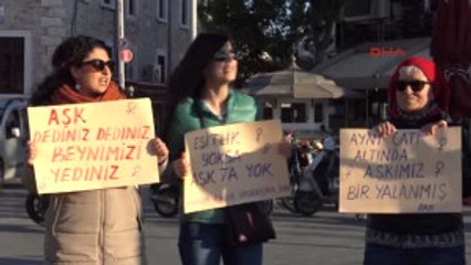 Bodrum - Sevgililer Günü'nde Kadın Cinayetlerine Dikkat Çekildi