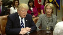 Trump promises education overhaul in meeting with DeVos, teachers