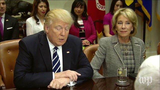 Trump promises education overhaul in meeting with DeVos, teachers