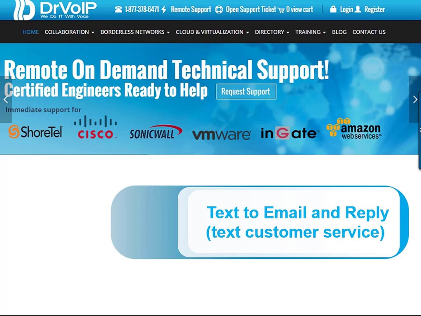 ⁣SMS to your Shoretel  ECC, CIISCO UCCX or email customer service group