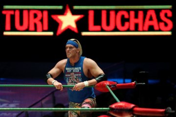 This wrestler is actually using Donald Trump as his gimmick