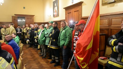 Elio Di Rupo rencontre les pompiers