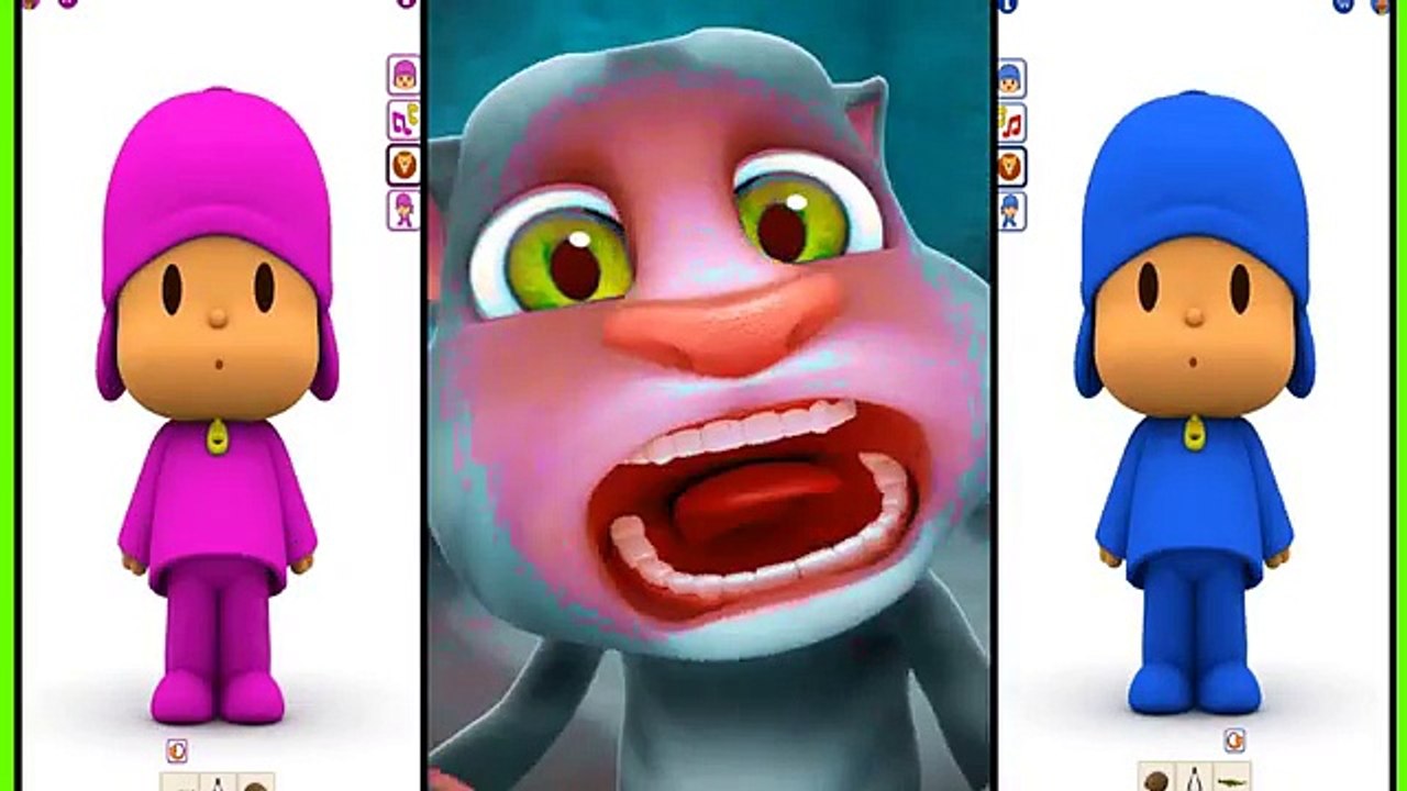 Learn Colors with Talking Pocoyo Talking Tom - Learning Colours Animation For Kids Children Babies