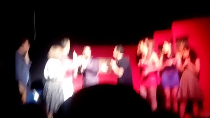 Pedro entrando a la obra Extraños Hábitos - 11 de Febrero