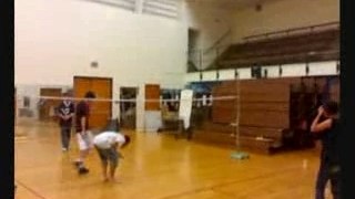 Rachna n T playin badminton