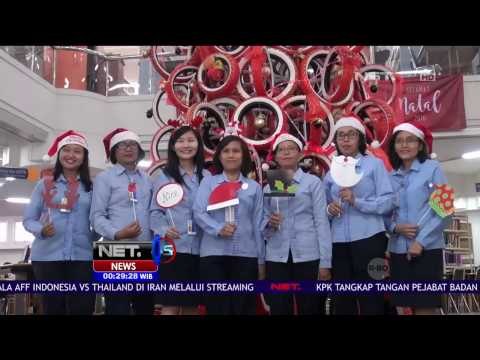 Uniknya Pohon Natal dari Tumpukan Ban Bekas NET24