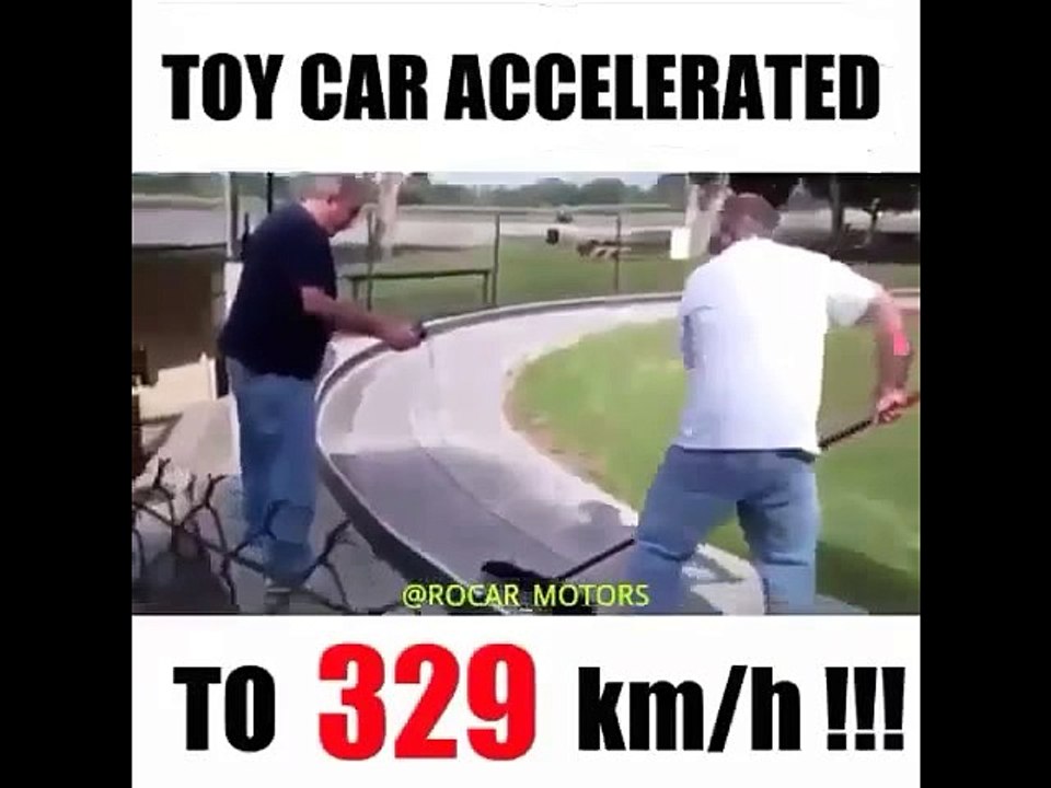 Toy car accelerated