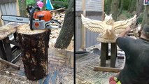 This Sculptor Prefers Chainsaw And Blowtorch