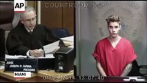 Cambio de ojos reptilianos de Justin Bieber en la corte judicial de Miami