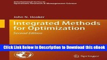 [Read Book] Integrated Methods for Optimization (International Series in Operations Research