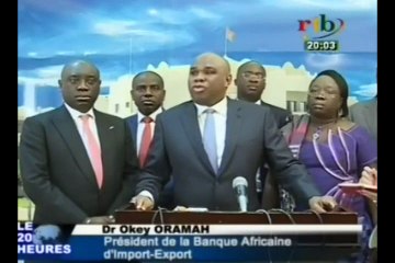 Audience du président du Burkina avec le président de la banque africaine d'import-export