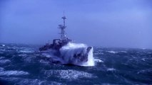 Warship vs Big Waves