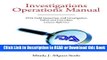 BEST PDF Investigations Operations Manual: FDA Field Inspection and Investigation Policy and