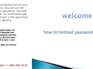 how to hotmail password recovery number