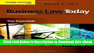 EPUB Download Cengage Advantage Books: Business Law Today: The Essentials Kindle