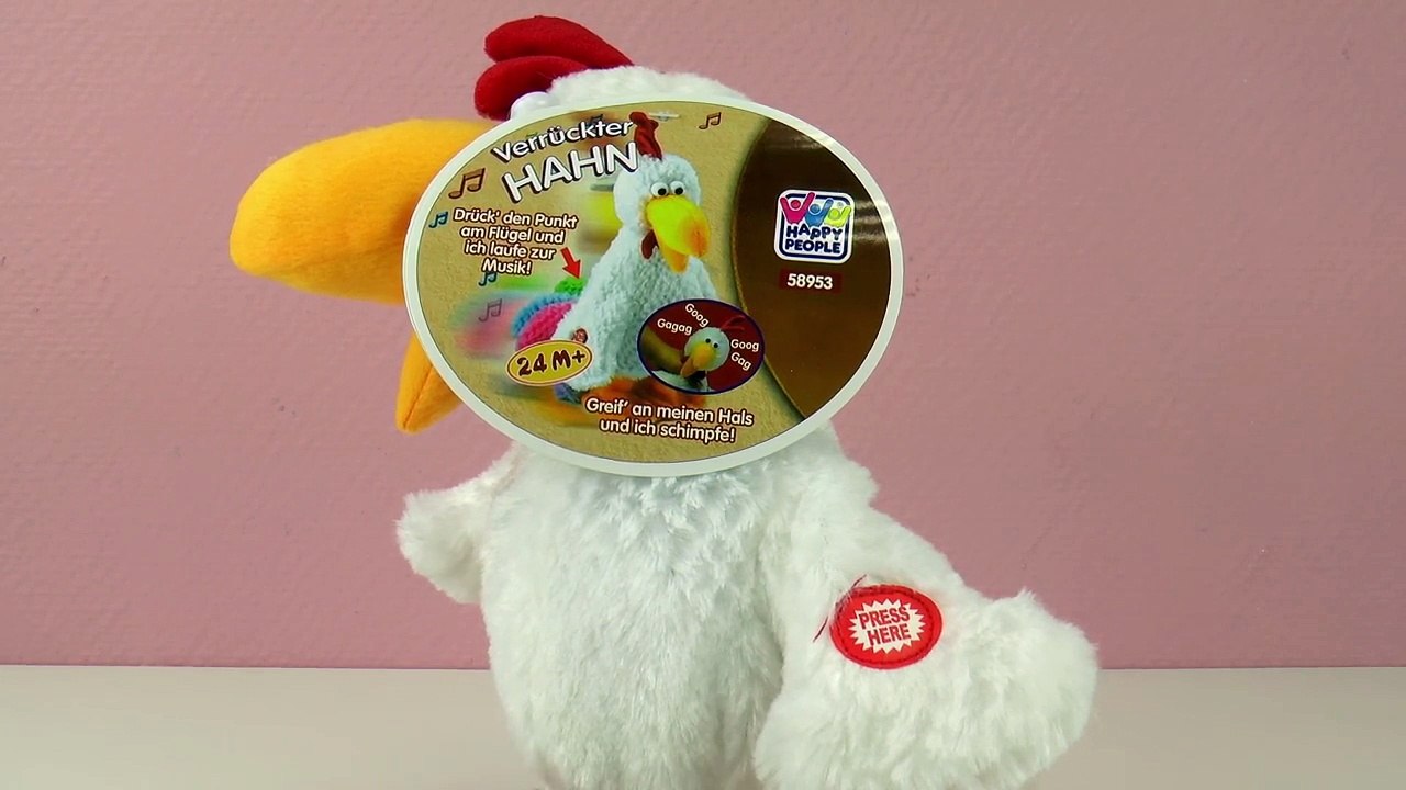 VERRÜCKTER HAHN hält nicht den Schnabel _ Vogel labert mir die Backe voll _ Happy People Stofftier-Va8c3u0BI_o