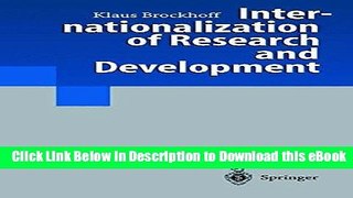 [Read Book] Internationalization of Research and Development Kindle
