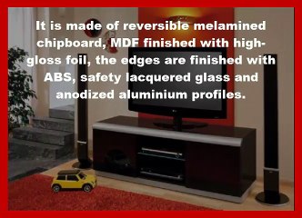 DENVER 2 BLACK HIGH GLOSS Tv CABINET