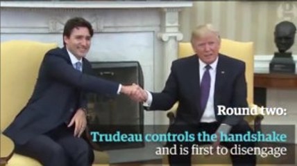 Trump'ın El Sıkışmasında İnanılmaz Detay! Trudeau Hazırlıklı Gelmiş