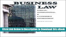 [Read Book] Business Law: Ethical, International and E-Commerce Environment (4th Edition) Mobi