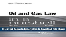 [Read Book] Oil and Gas Law in a Nutshell (Nutshells) Kindle