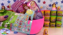RAPUNZEL Disney Princess GIANT Play Doh Surprise Egg TANGLED Palace Pets Shopkins Magiclip