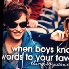 When boys know all the words to your favorite song...